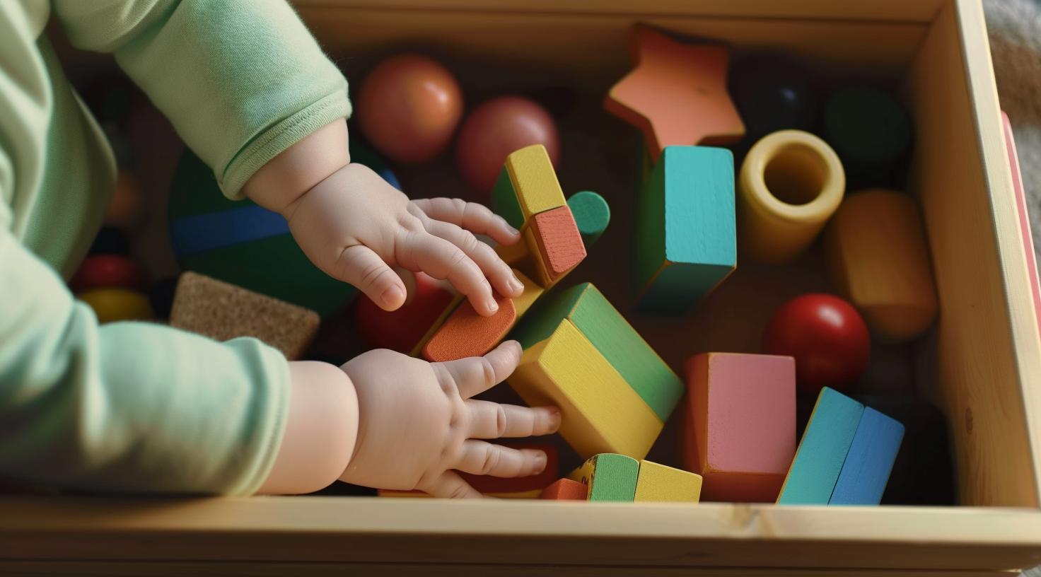 Entwicklung von Babys und Kleinkindern durch Spielzeug